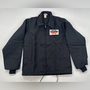 Vintage 70s Wynns Racing Team Jacket Mens Small Quilted Nylon Official Zip USA